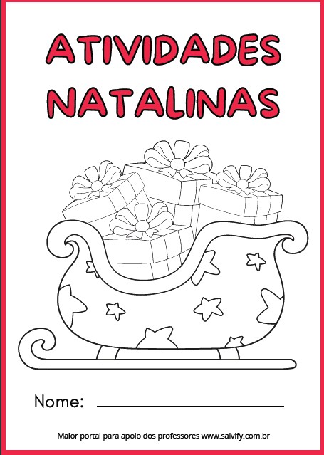 capa atividades de natal para imprimir grátis