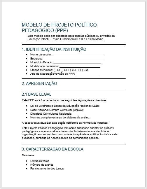 Projeto Político Pedagógico