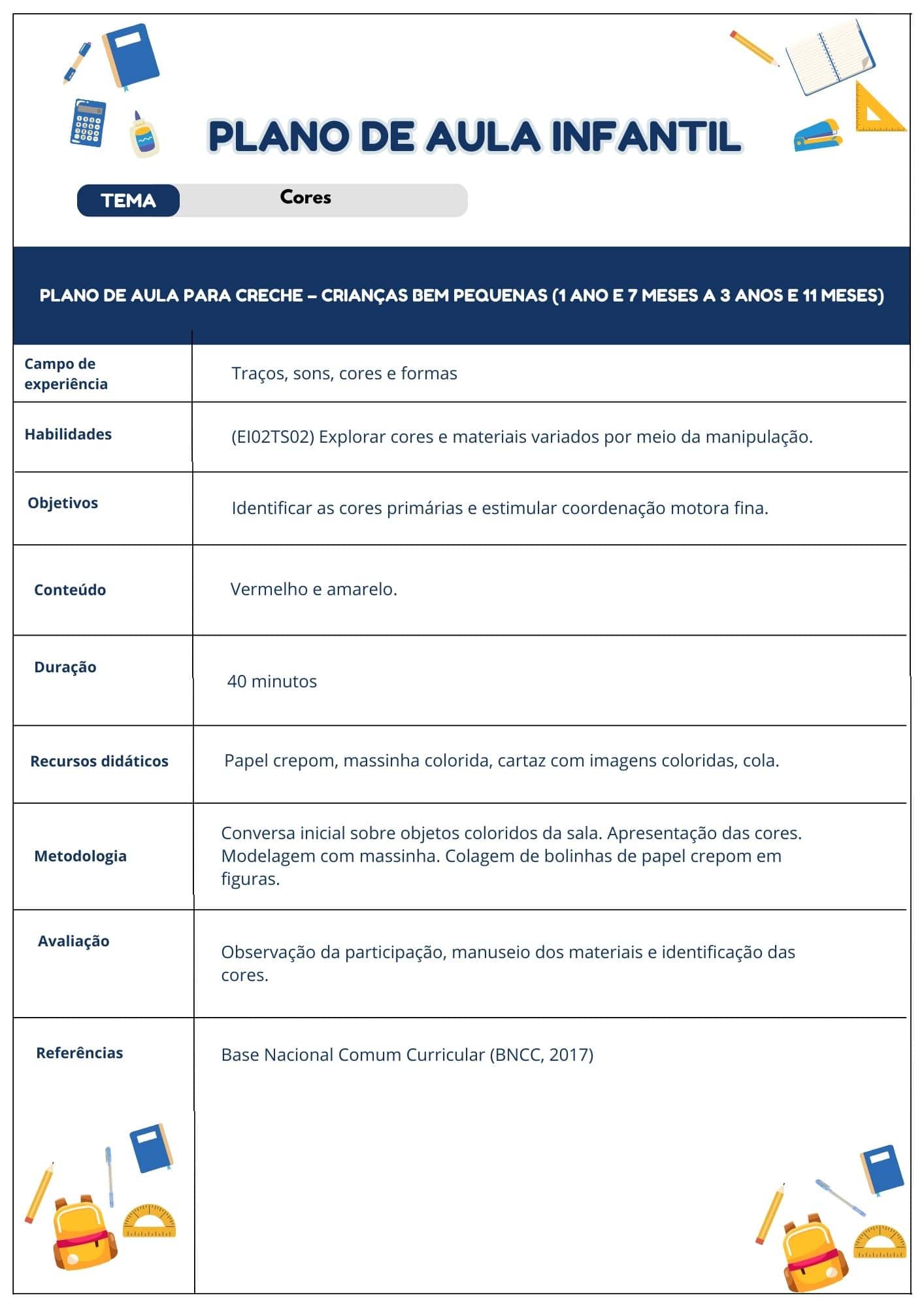 Plano de Aula Infantil BNCC: Guia Completo com Modelos Prontos