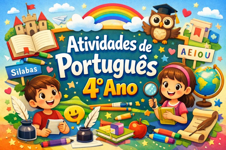 capa do artigo atividades de português 4° ano