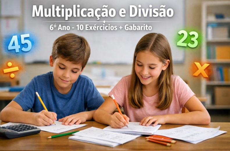 atividades de matematica do 6° ano sobre multiplicação e divisão