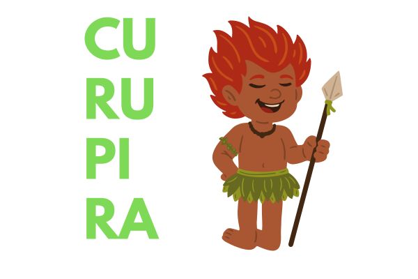 desenho de um curupira