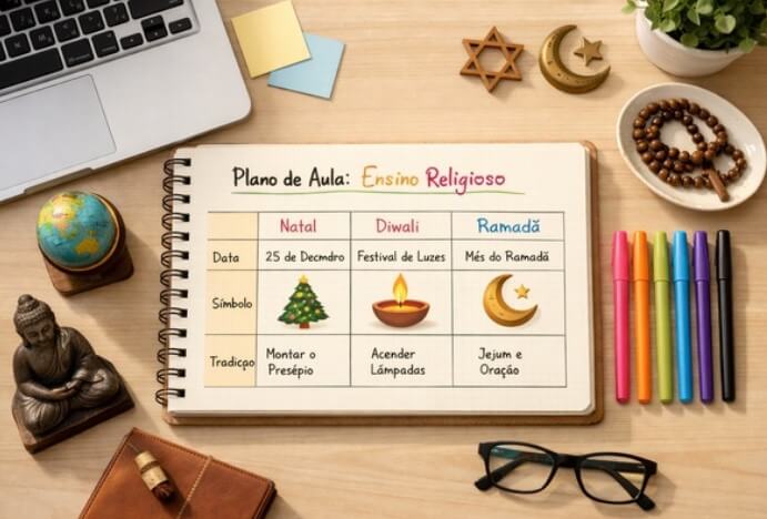 imagem de um plano de aula ensino religioso 3° ano