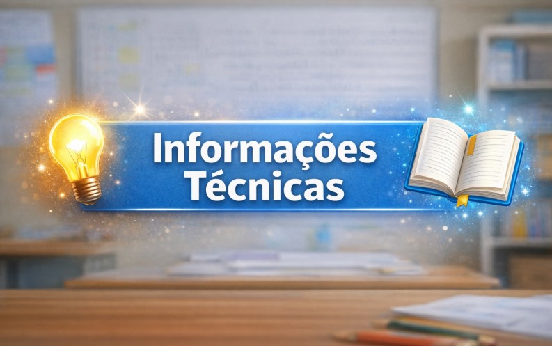 imagens escrita informações técnicas
