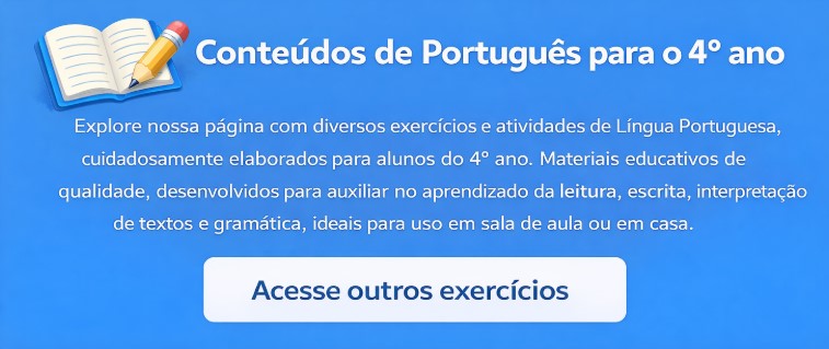 mais exercícios de português 4° ano
