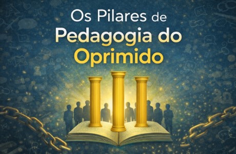 imagem com a escrita Os Pilares de Pedagogia do Oprimido