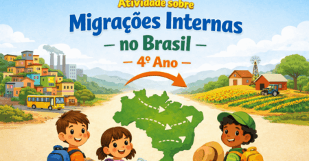 Atividade de História 4° Ano Sobre Migrações Internas no Brasil