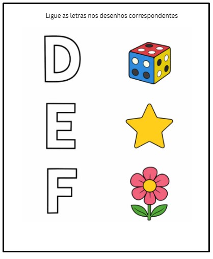 atividade para alunos com autismo ligar
letras