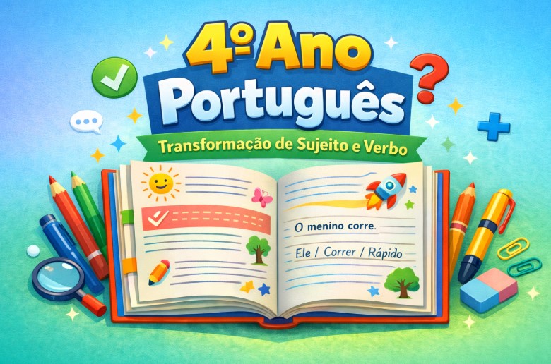 capa do artigo atividade de português para 4 ano sobre Sujeito e Adequação do Verbo