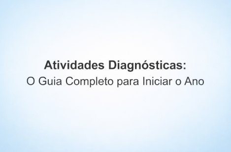 atividades diagnosticos
