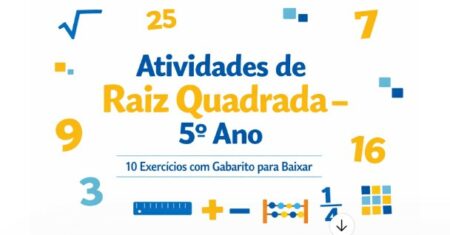 Baixe Atividades de Matemática do 5º Ano Sobre  Raiz Quadrada