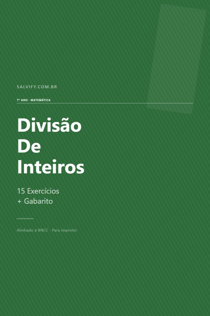 exercícios de divisão de inteiros 7 ano pinterest exercícios matemática