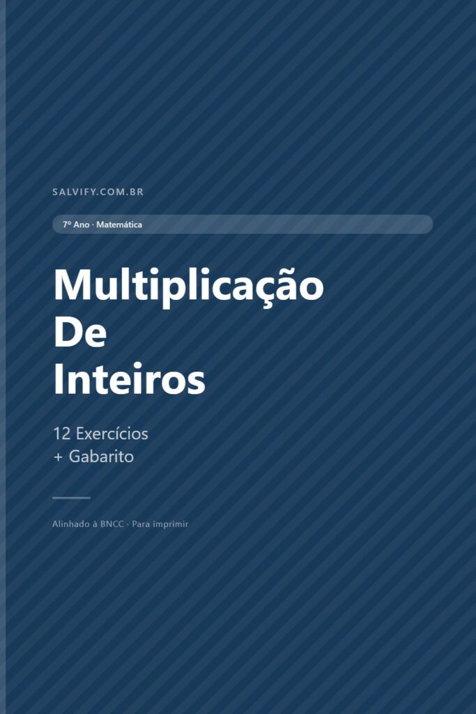 exercícios de multiplicação de inteiros 7 ano pinterest exercícios matemática
