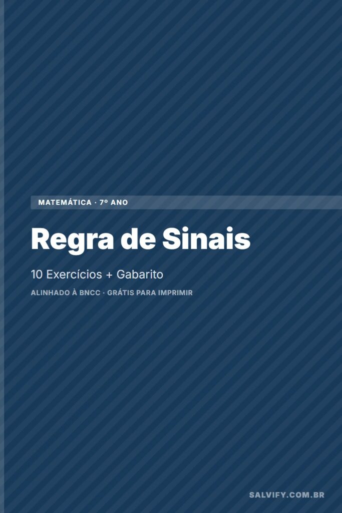 exercícios de regra de sinais 7º ano pinterest exercícios matemática
