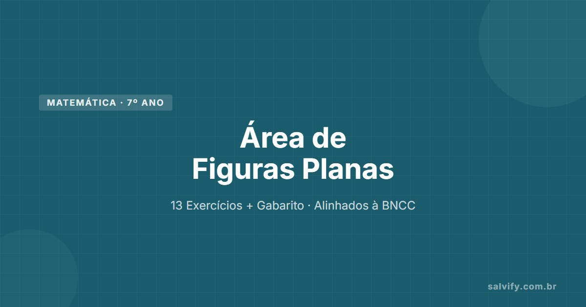 área de figuras planas 7º ano