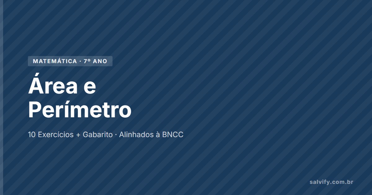 área e perímetro 7º ano