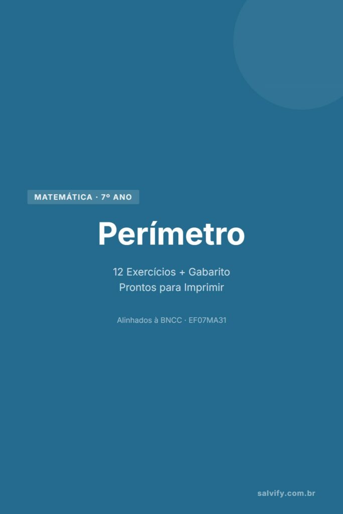perímetro 7º ano pinterest exercícios matemática