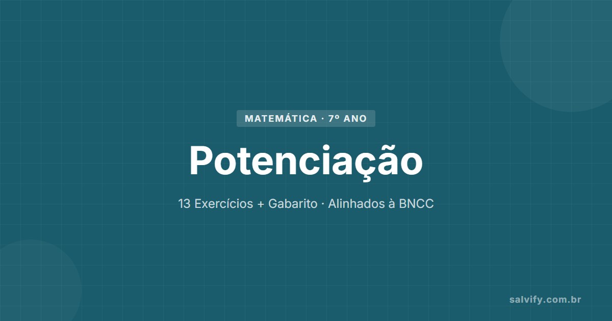 potenciação 7º ano