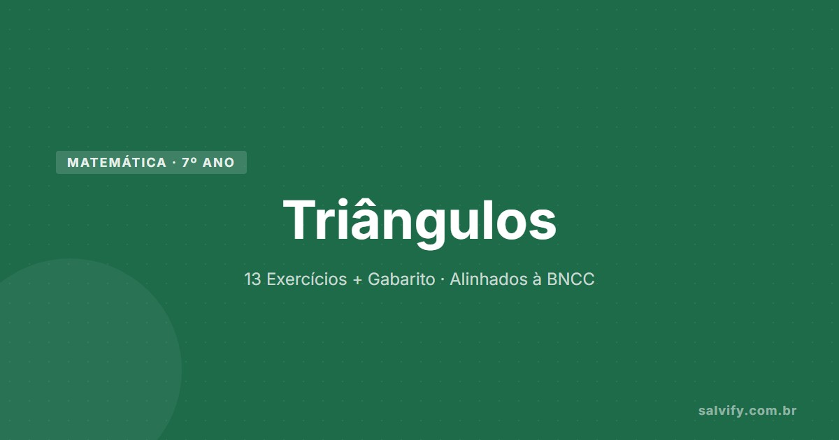 triângulos 7º ano